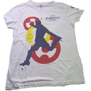 UEFA EURO 2016 FRANCE Official Licensed Product Mens Tshirt White Size M